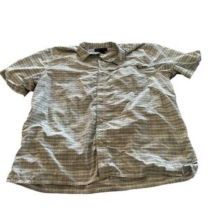 Exofficio Men's Gray Plaid Button Down Shirt